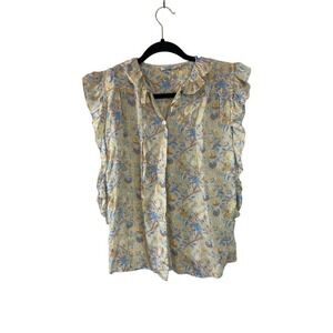 Mes Demoiselles Paris Anthropologie ruffle blouse size 34
